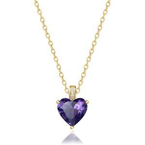 Genuine Birthstone Necklace for Women, Heart Love Necklace, Birthday Gifts